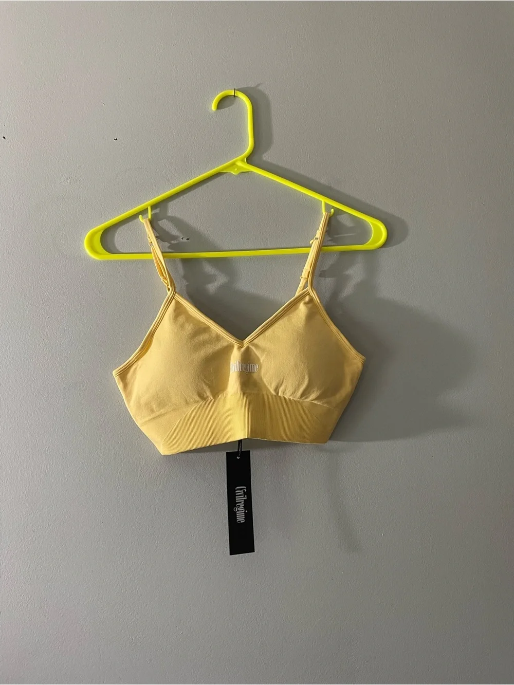Civil Regime Pastel Yellow Seamless Sports Bra